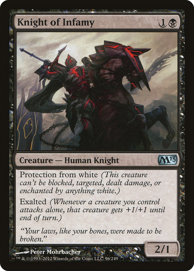 Knight of Infamy (M13-096) - Magic 2013 Foil