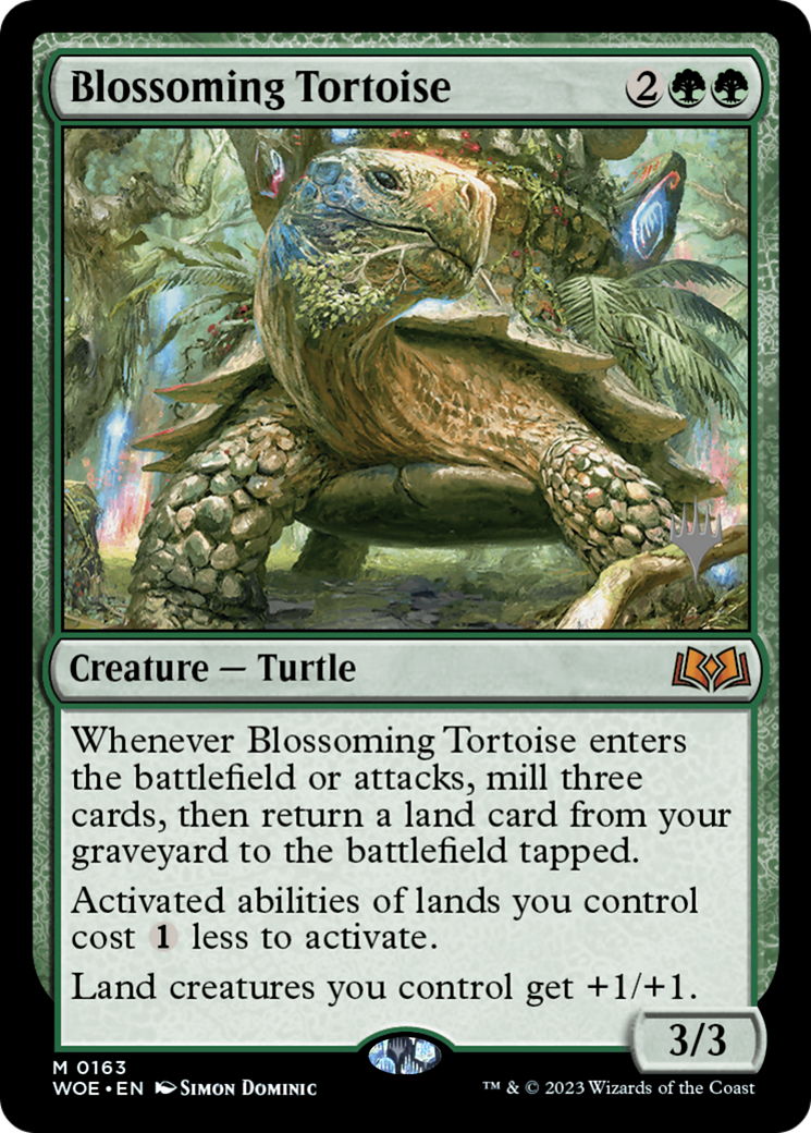 Blossoming Tortoise (PPWOE-163) - Wilds of Eldraine Promos Foil