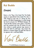 1999 Kai Budde Biography Card (WCD-) - World Championship Decks 1999