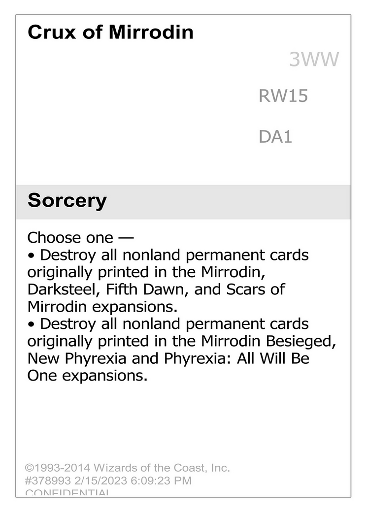 Crux of Mirrodin (UNK-) - Unknown Event