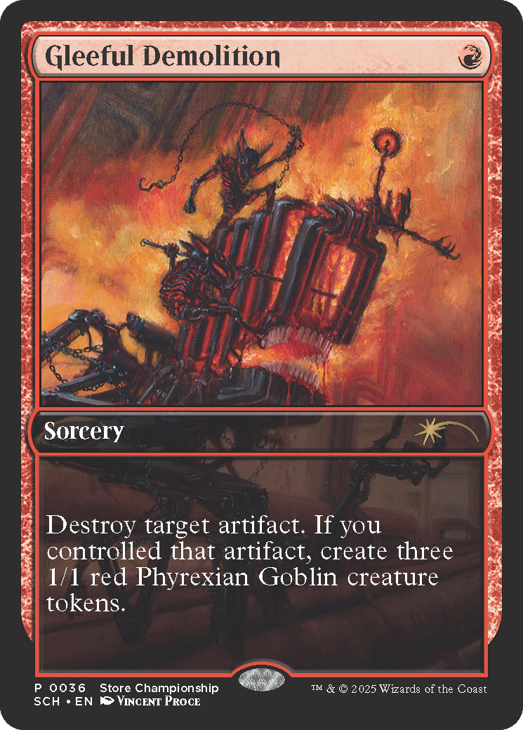 Gleeful Demolition (GAME-036) - Game Day & Store Championship Promos Foil