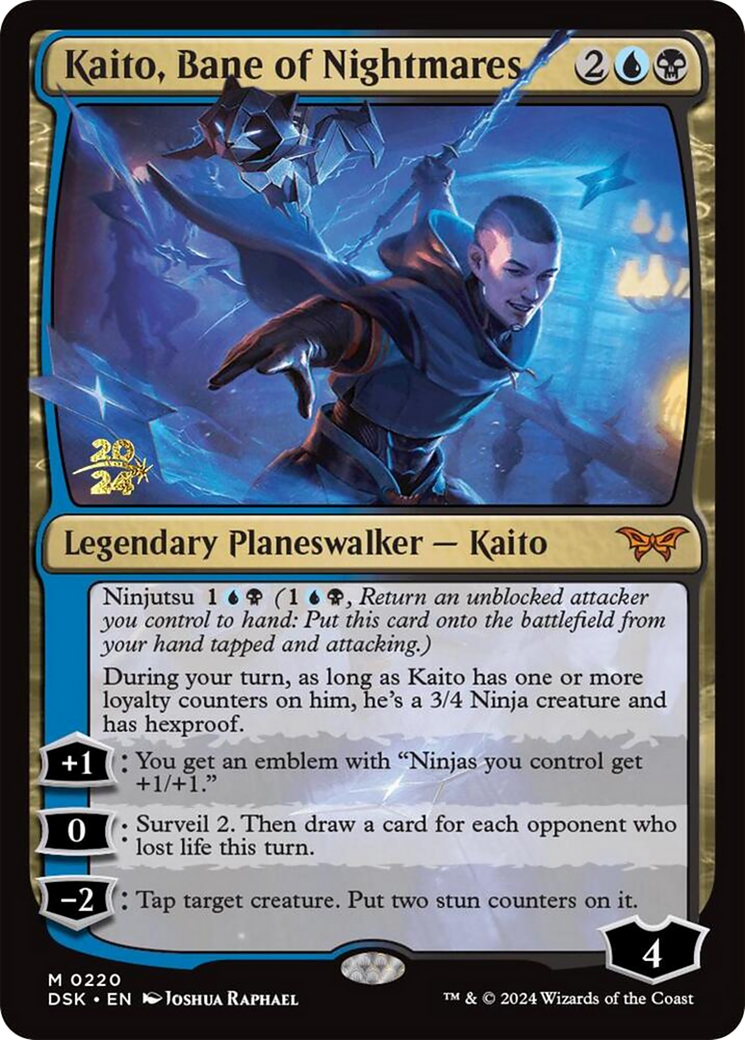 Kaito, Bane of Nightmares (PRE-220) - Duskmourn: House of Horror Promos Foil