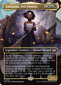 Aminatou, Veil Piercer (Borderless) (DSC-001) - Duskmourn: House of Horror Commander
