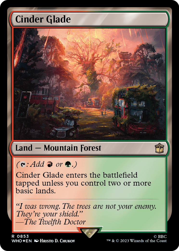 Cinder Glade (Surge Foil) (WHO-853) - Doctor Who Foil