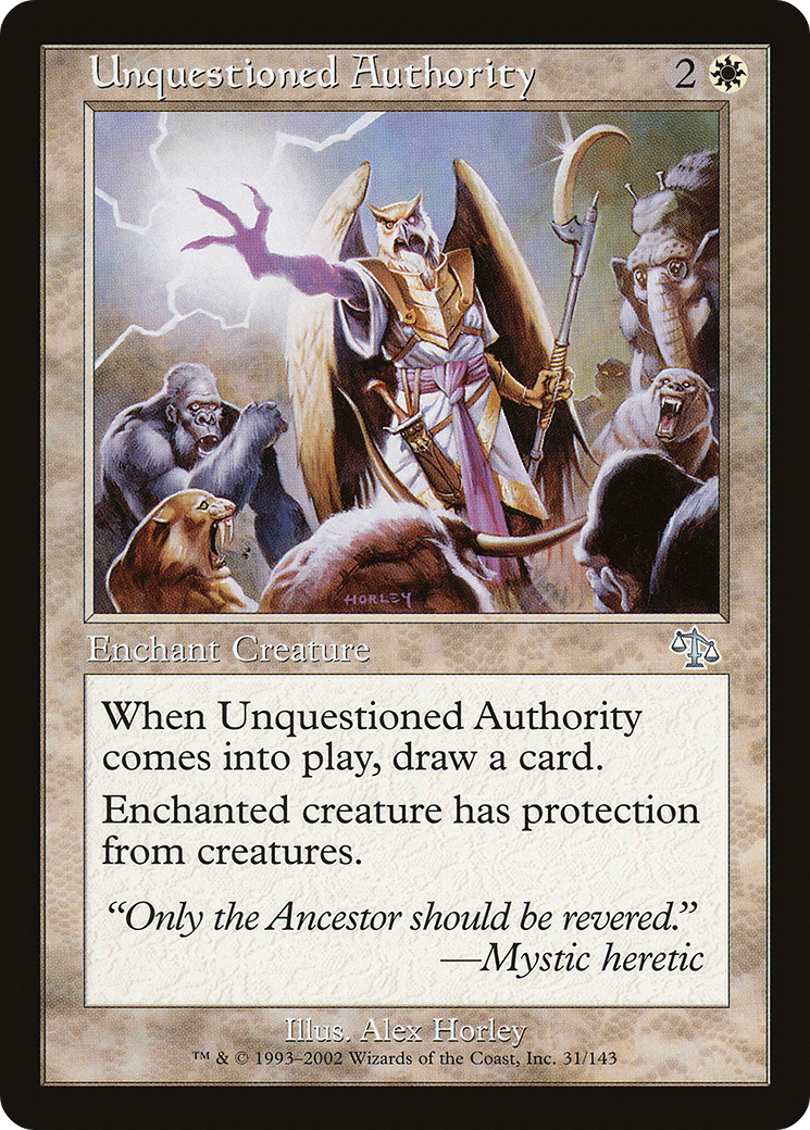 Unquestioned Authority (JUD-031) - Judgment