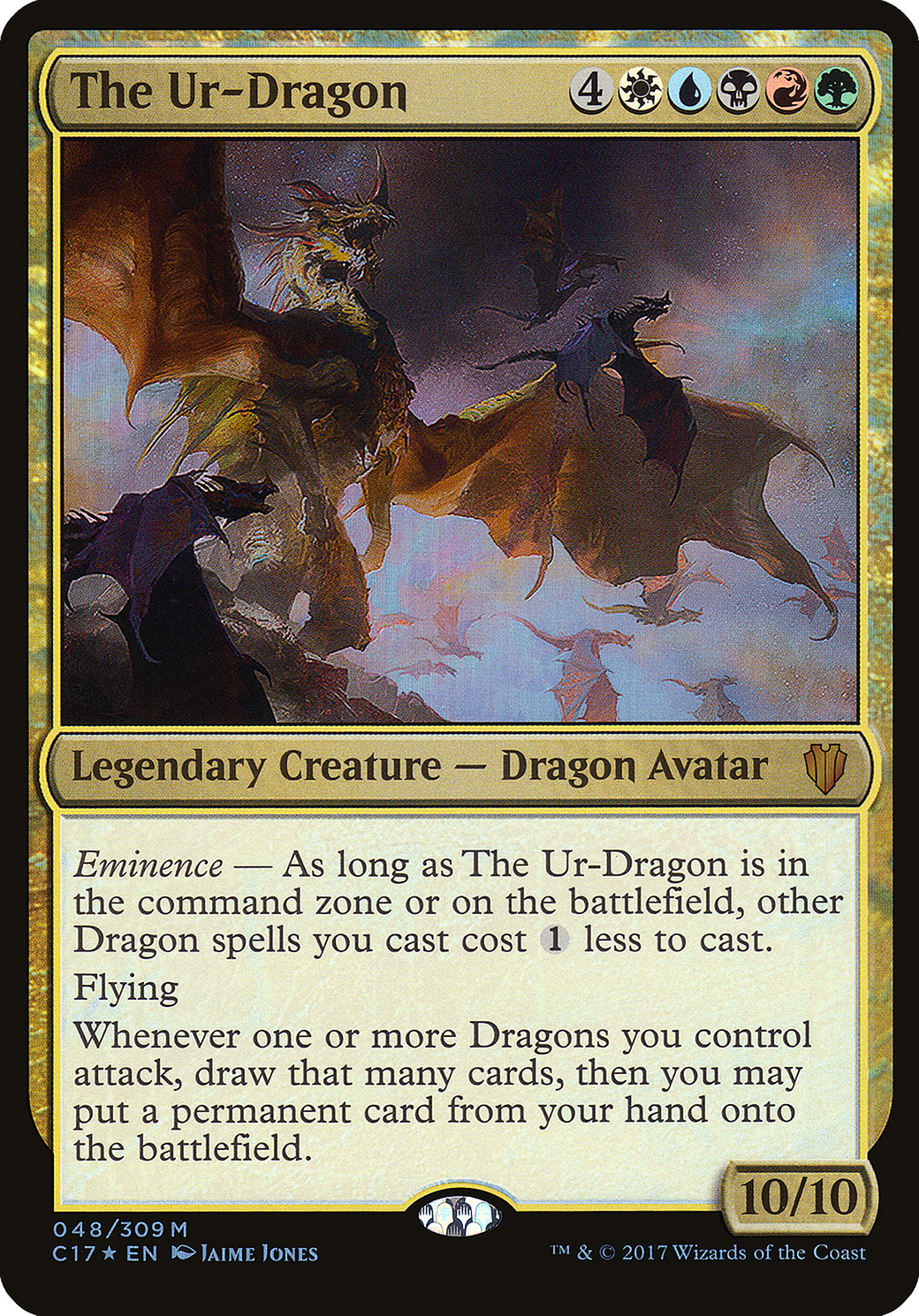The Ur-Dragon (Commander 2017) (OVER-048) - Commander 2017 Oversized Foil