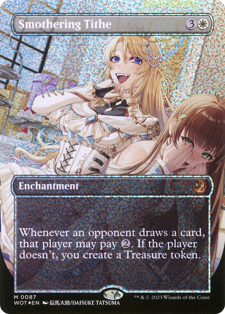 Smothering Tithe (Anime Borderless) (Confetti Foil) (WOT-087) - Wilds of Eldraine: Enchanting Tales Foil