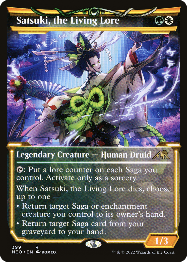 Satsuki, the Living Lore (Showcase) (NEO-399) - Kamigawa: Neon Dynasty: (Showcase)