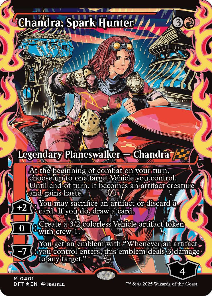 Chandra, Spark Hunter (Showcase) (DFT-401) - Aetherdrift: (Showcase) Foil