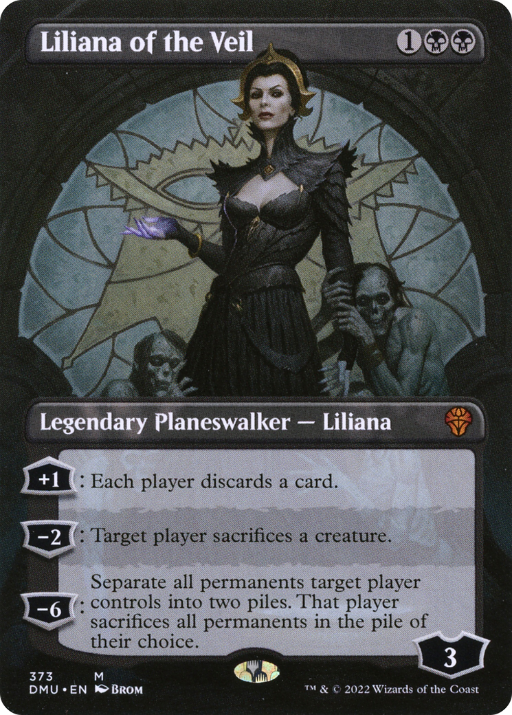 Liliana of the Veil (Borderless) (DMU-373) - Dominaria United Foil