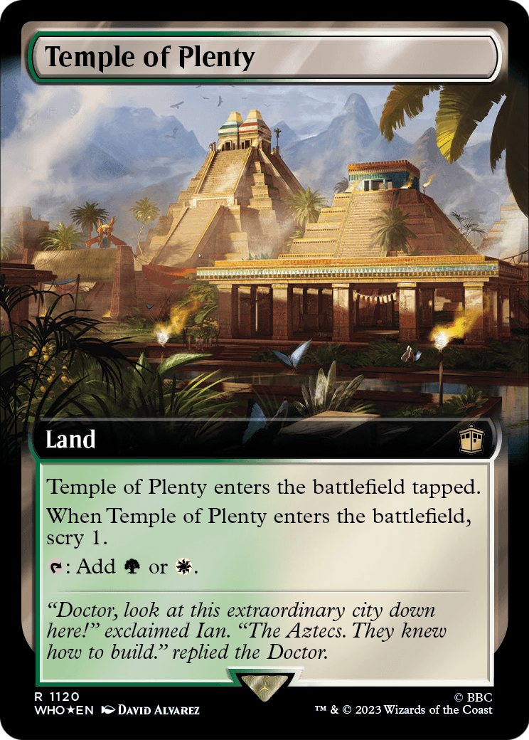 Temple of Plenty (Extended Art) (Surge Foil) (WHO-1120) - Doctor Who: (Extended Art) Foil