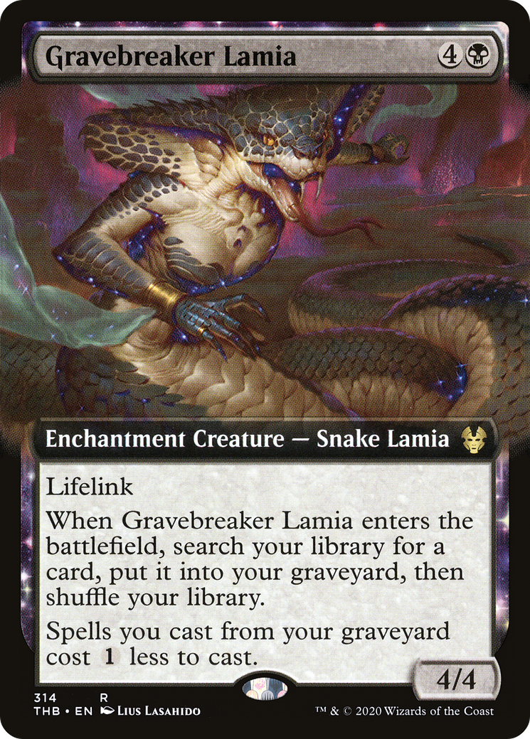 Gravebreaker Lamia (Extended Art) (THB-314) - Theros Beyond Death: (Extended Art, enchantment)