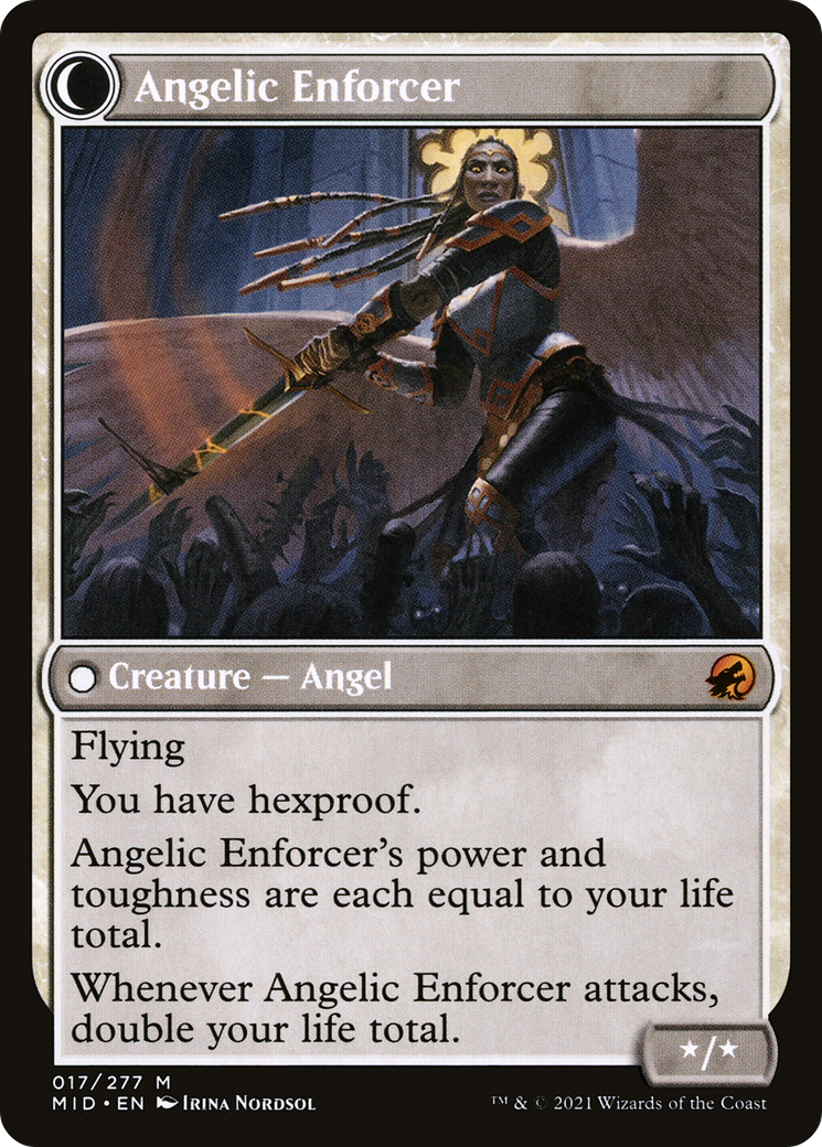 Enduring Angel (MID-017) - Innistrad: Midnight Hunt: (Double Faced Transform) Foil