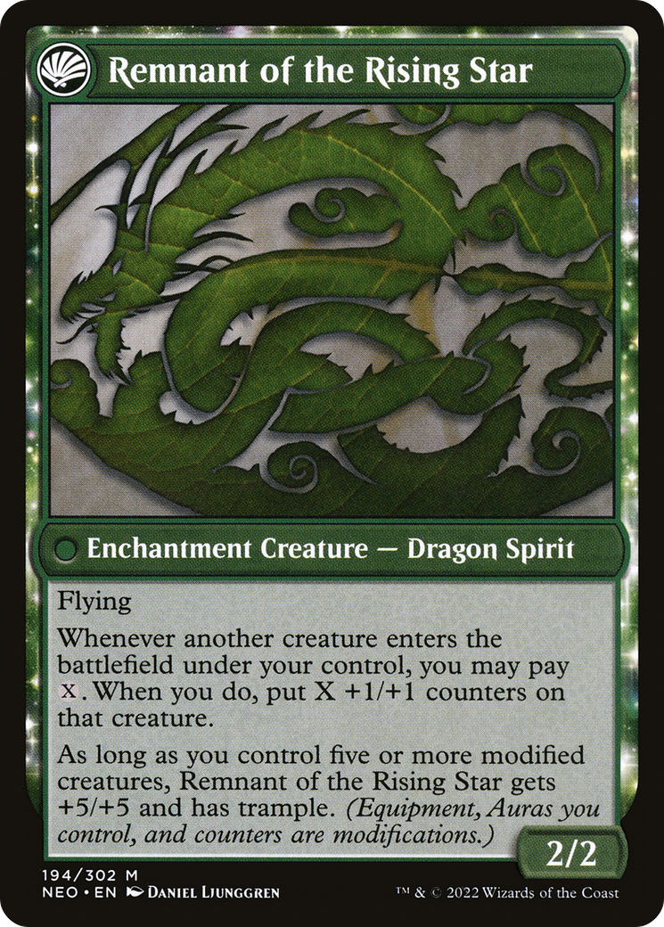 Jugan Defends the Temple (NEO-194) - Kamigawa: Neon Dynasty: (fandfc, enchantment) Foil