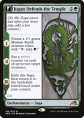 Jugan Defends the Temple (NEO-194) - Kamigawa: Neon Dynasty: (fandfc, enchantment) Foil