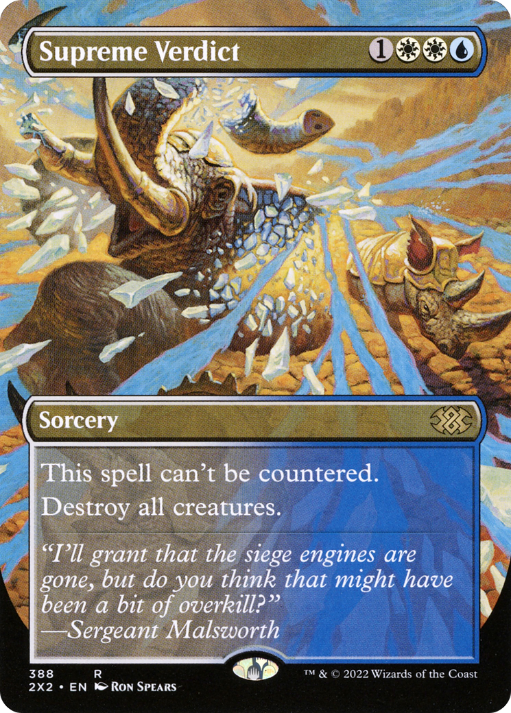 Supreme Verdict (Borderless) (2X2-388) - Double Masters 2022 Foil