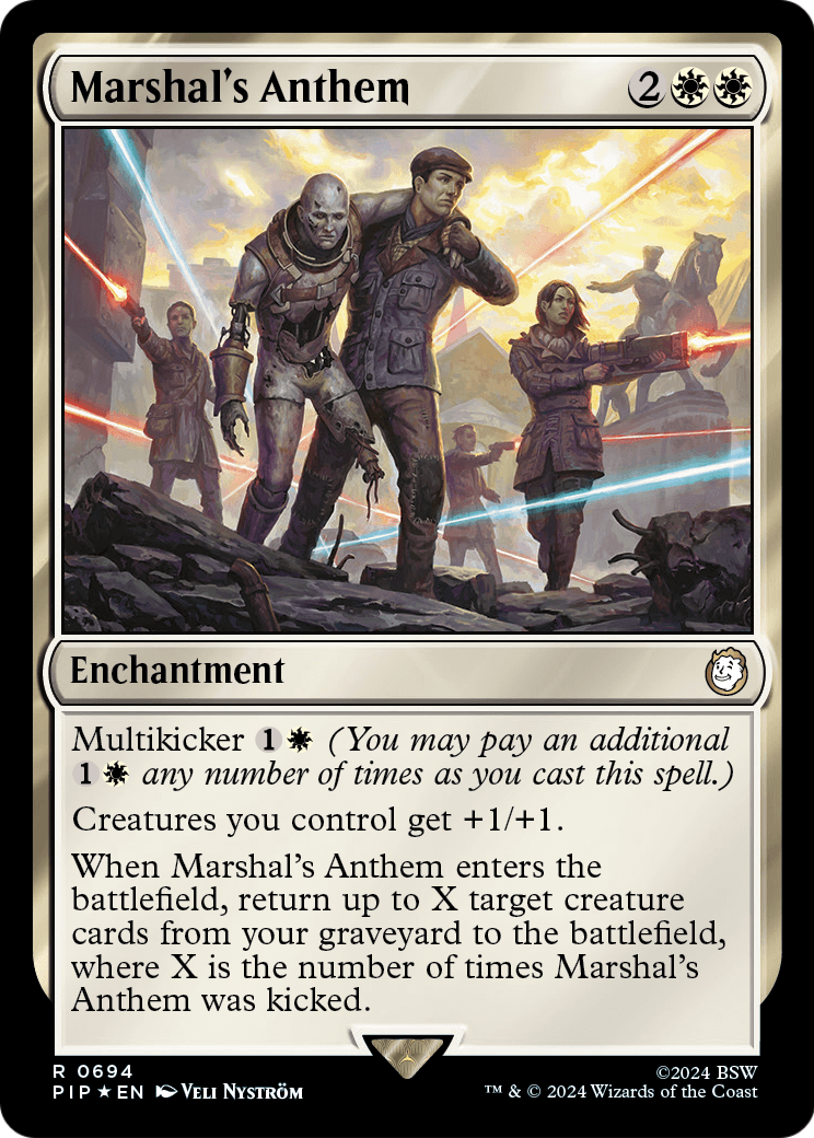 Marshal's Anthem (Surge Foil) (PIP-694) - Fallout: (Extended Art) Foil