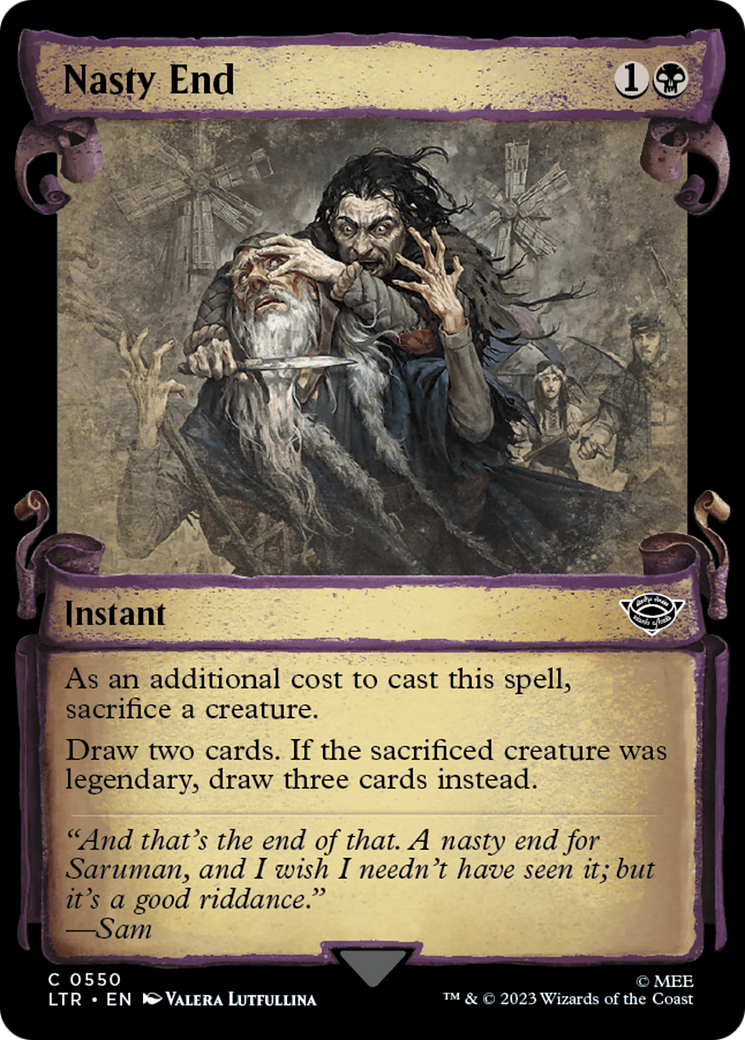 Nasty End (Showcase Scrolls) (LTR-550) - The Lord of the Rings: Tales of Middle-earth: (Showcase) Foil