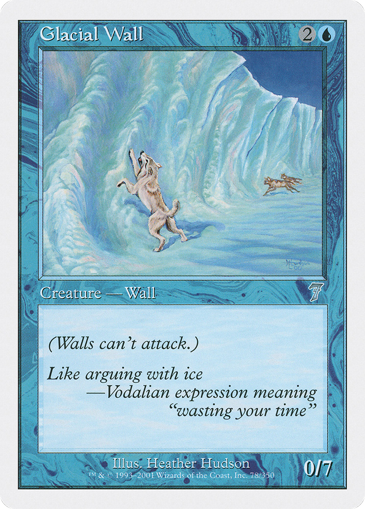 Glacial Wall (7ED-078) - 7th Edition Foil