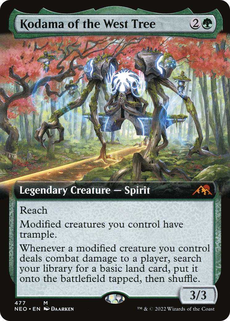 Kodama of the West Tree (Extended Art) (NEO-477) - Kamigawa: Neon Dynasty: (Extended Art) Foil