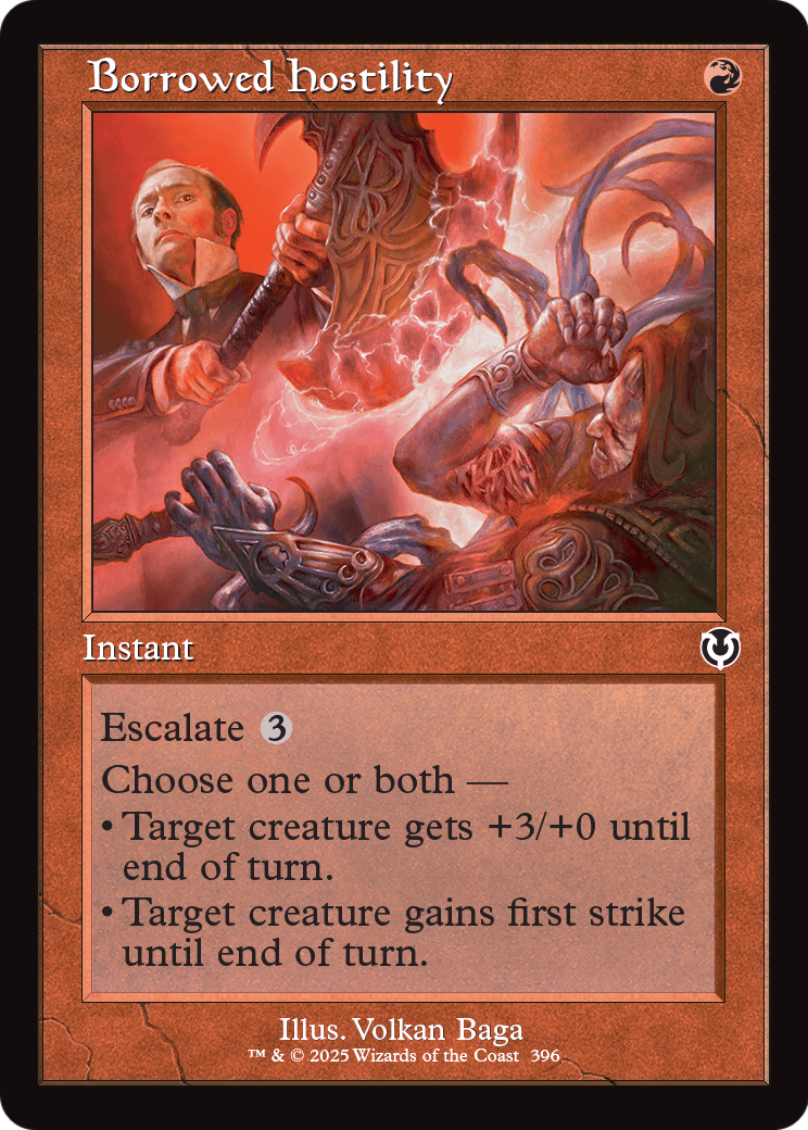Borrowed Hostility (Retro Frame) (INR-396) - Innistrad Remastered Foil