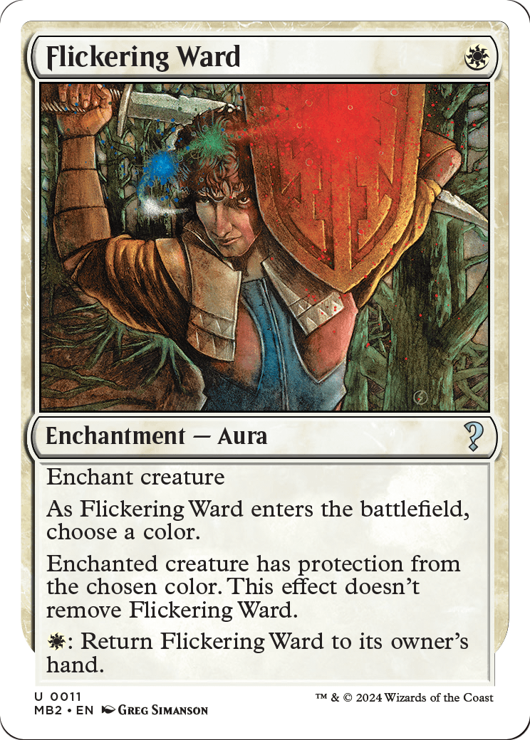 Flickering Ward (White Border) (MB2-011) - Mystery Booster 2