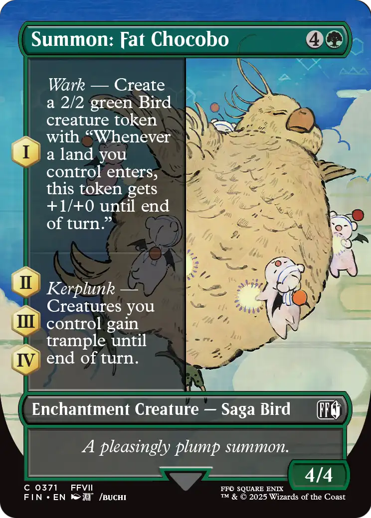 Summon: Fat Chocobo (Borderless) (FIN-371) - FINAL FANTASY: (enchantment)