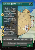 Summon: Fat Chocobo (Borderless) (FIN-371) - FINAL FANTASY: (enchantment) Foil