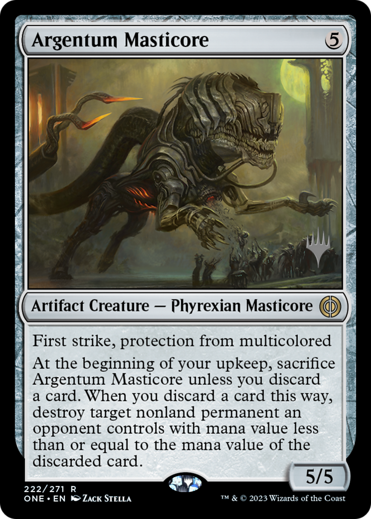 Argentum Masticore (PPONE-222) - Phyrexia: All Will Be One Promos Foil