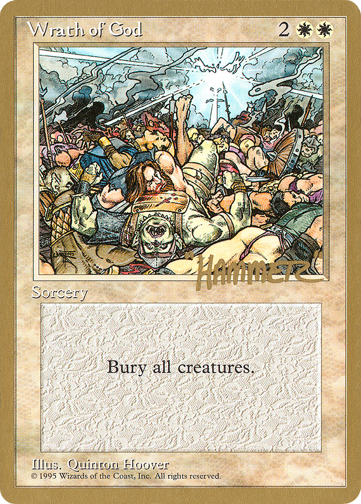 Wrath of God - 1996 Shawn "Hammer" Regnier (4ED) (WCD-) - Pro Tour Collector Set