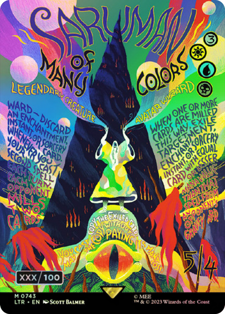 Saruman of Many Colors (Borderless Poster) (Serial Numbered) (LTR-743) - The Lord of the Rings: Tales of Middle-earth Foil