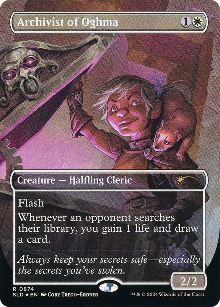 Archivist of Oghma (Rainbow Foil) (SLD-874) - Secret Lair Drop (Borderless) Foil
