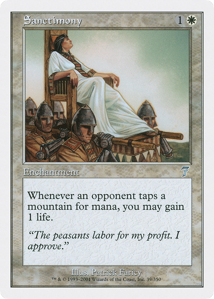 Sanctimony (7ED-039) - 7th Edition Foil