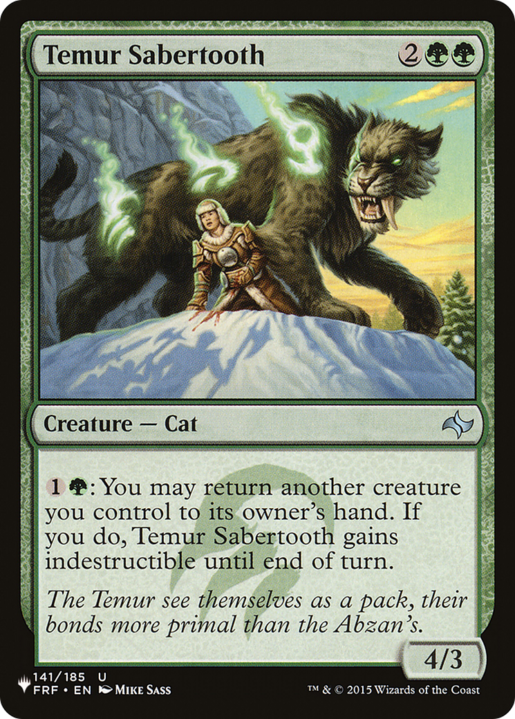 Temur Sabertooth (LIST-FRF-141) - The List