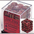 Chessex 36 D6 Burgundy/ Gold