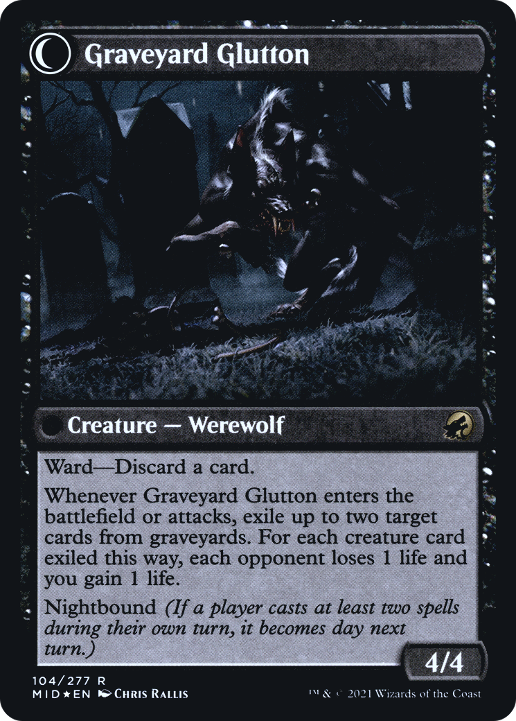 Graveyard Trespasser (PRE-104) - Innistrad: Midnight Hunt Promos: (Double Faced Transform) Foil
