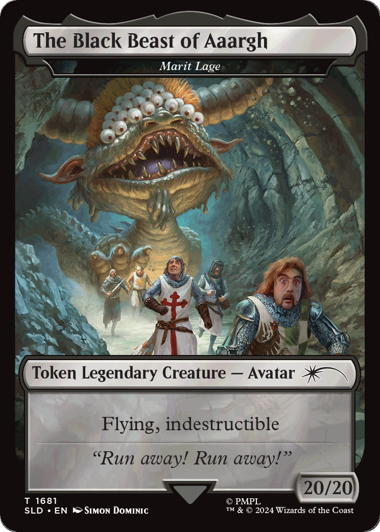 The Black Beast of Aaargh - Marit Lage Token (SLD-1681) - Secret Lair Drop / The Black Beast of Aaargh Foil