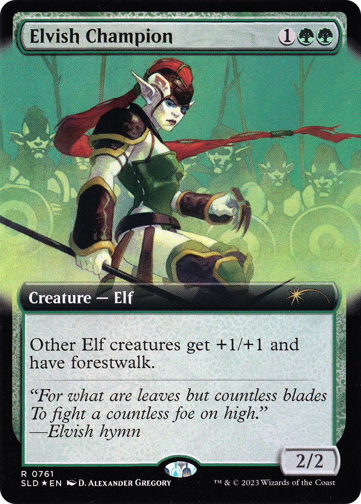 Elvish Champion (Extended Art) (SLD-761) - Secret Lair Drop: (Extended Art) Foil