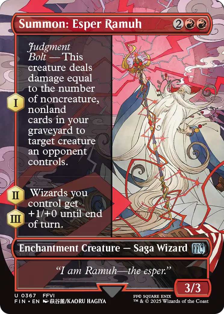Summon: Esper Ramuh (Borderless) (FIN-367) - FINAL FANTASY: (enchantment)