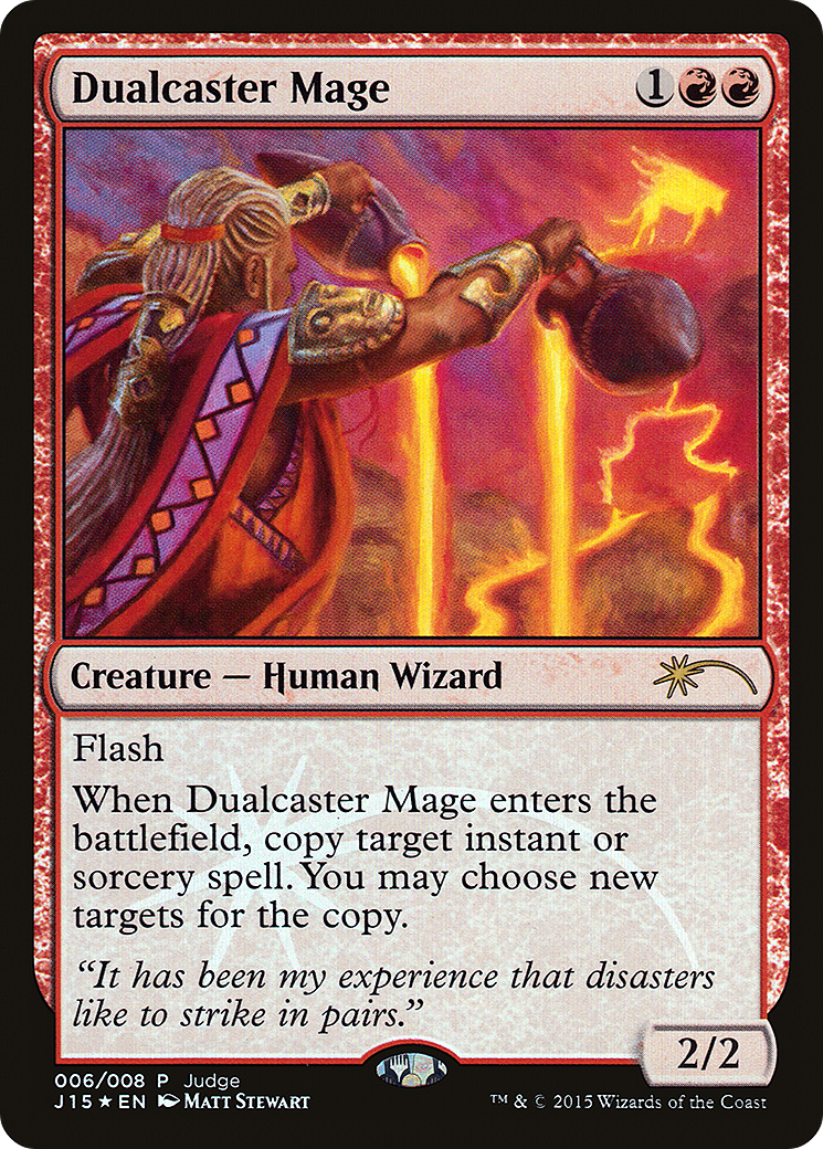 Dualcaster Mage (JDG-006) - Judge Gift Cards 2015 Foil