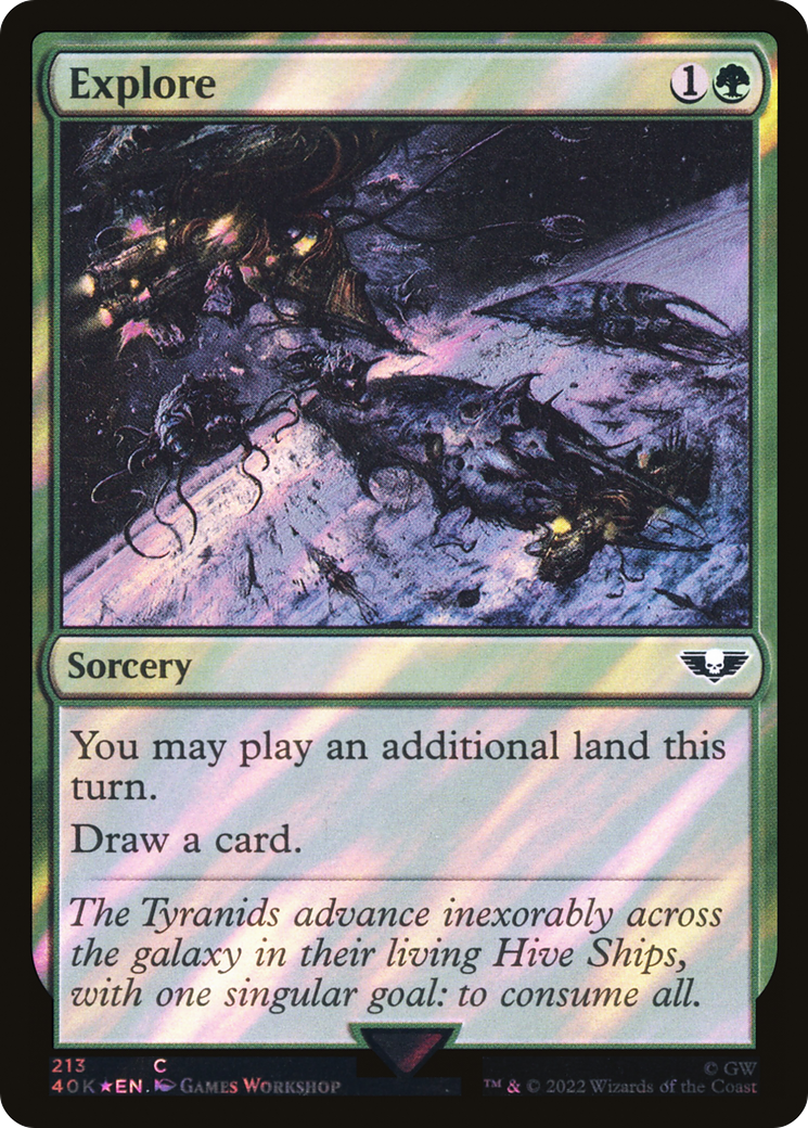 Explore (Surge Foil) (40K-213) - Warhammer 40,000 Commander Foil