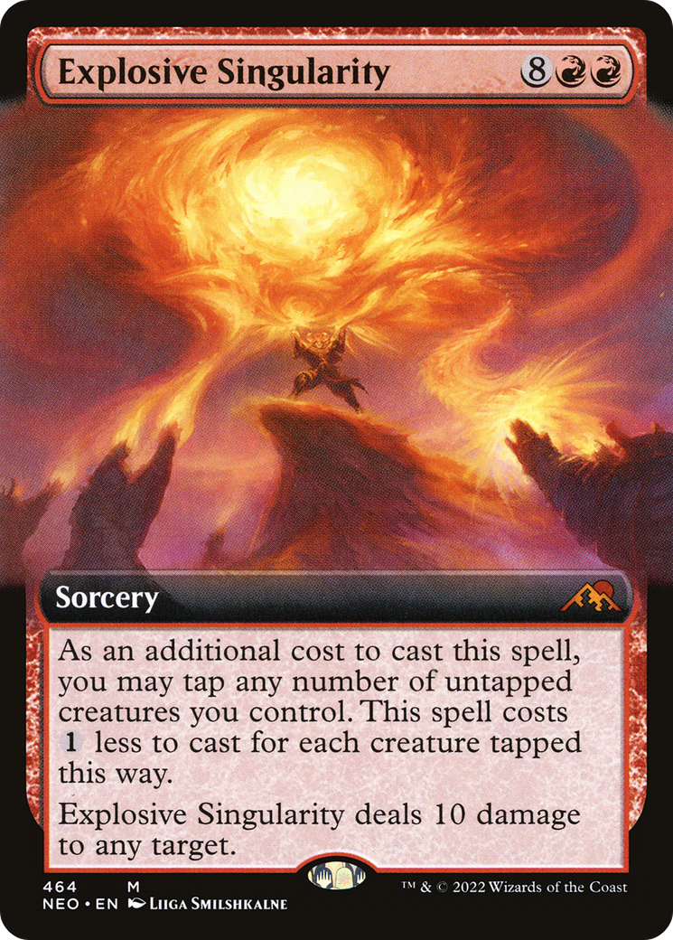Explosive Singularity (Extended Art) (NEO-464) - Kamigawa: Neon Dynasty: (Extended Art) Foil