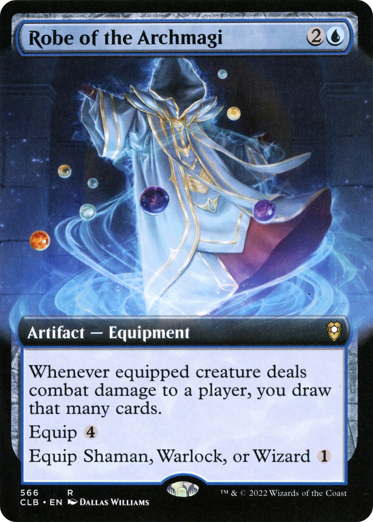 Robe of the Archmagi (Extended Art) (CLB-566) - Commander Legends: Battle for Baldur's Gate: (Extended Art) Foil