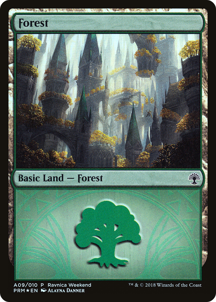 Forest - Selesnya (A09) (LARP-009) - GRN Ravnica Weekend Foil