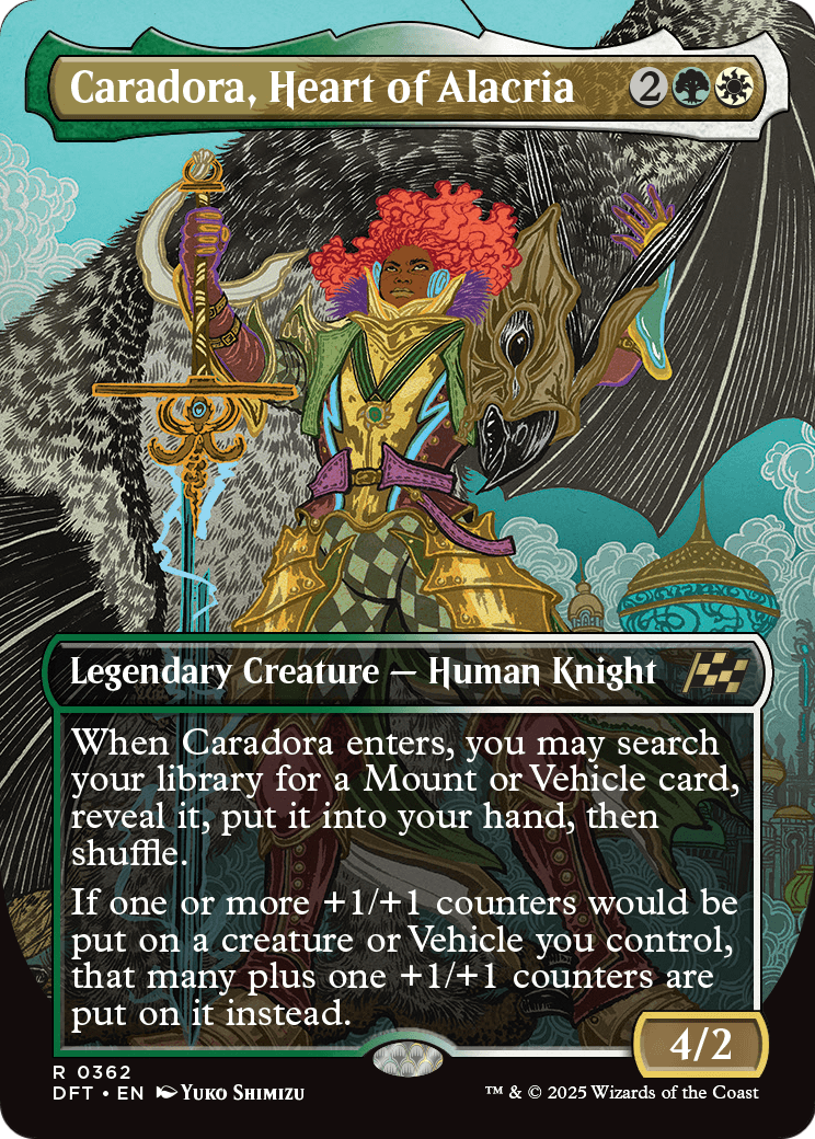 Caradora, Heart of Alacria (Borderless) (DFT-362) - Aetherdrift