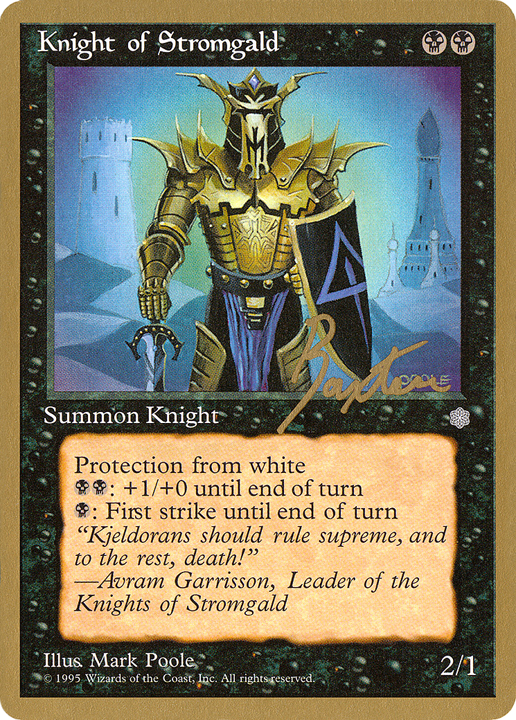 Knight of Stromgald - 1996 George Baxter (ICE) (WCD-) - Pro Tour Collector Set