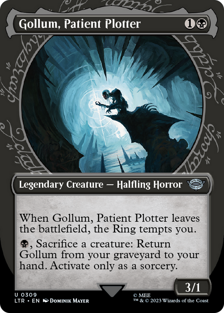 Gollum, Patient Plotter (Showcase) (LTR-309) - The Lord of the Rings: Tales of Middle-earth: (Showcase) (Borderless) Foil