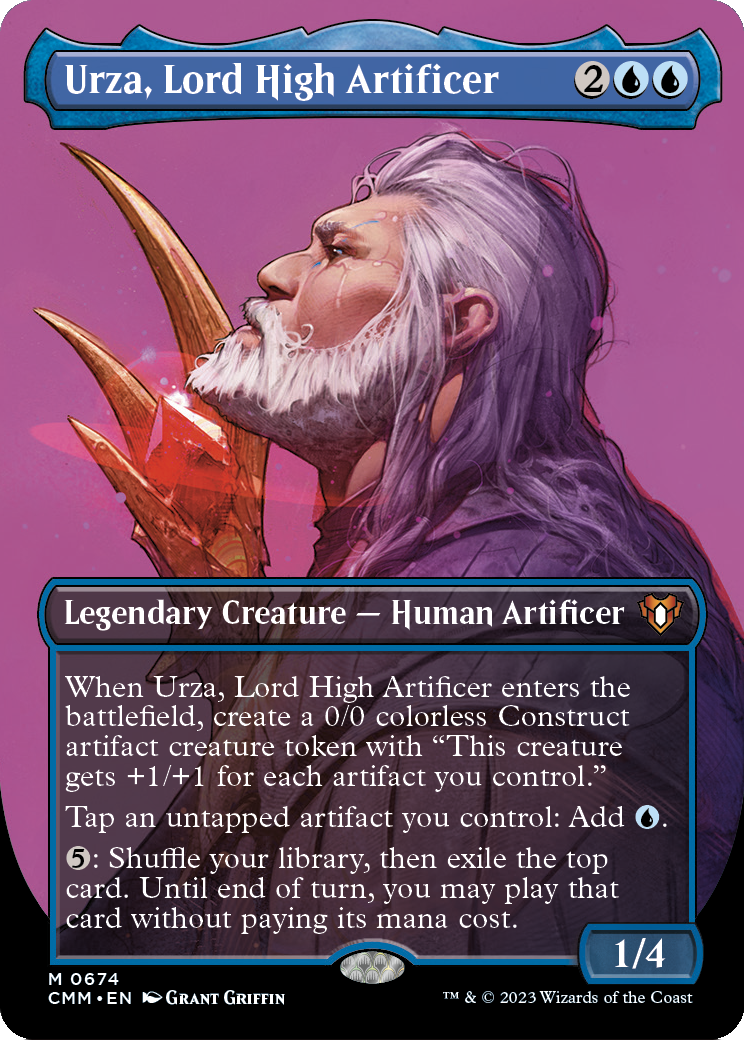 Urza, Lord High Artificer (Borderless) (CMM-674) - Commander Masters Foil