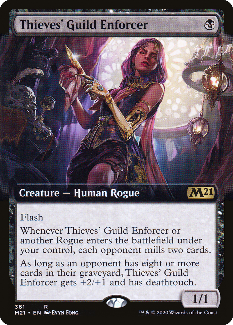 Thieves' Guild Enforcer (Extended Art) (M21-361) - Core Set 2021: (Extended Art)