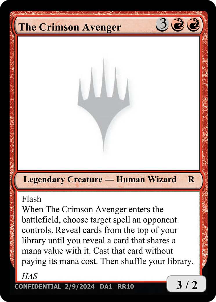 The Crimson Avenger (UNK-RR10) - Unknown Event